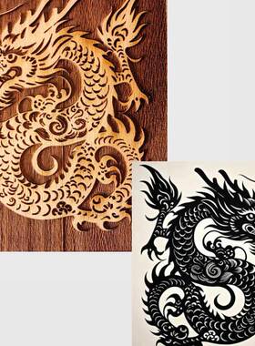 十二生肖儿童古法拓印木雕版画 油墨印刷印章马年研学拓印木板画