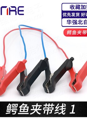 鳄鱼夹带线汽车电瓶搭火线纯铜接电瓶连接线打火搭电线过江龙夹子