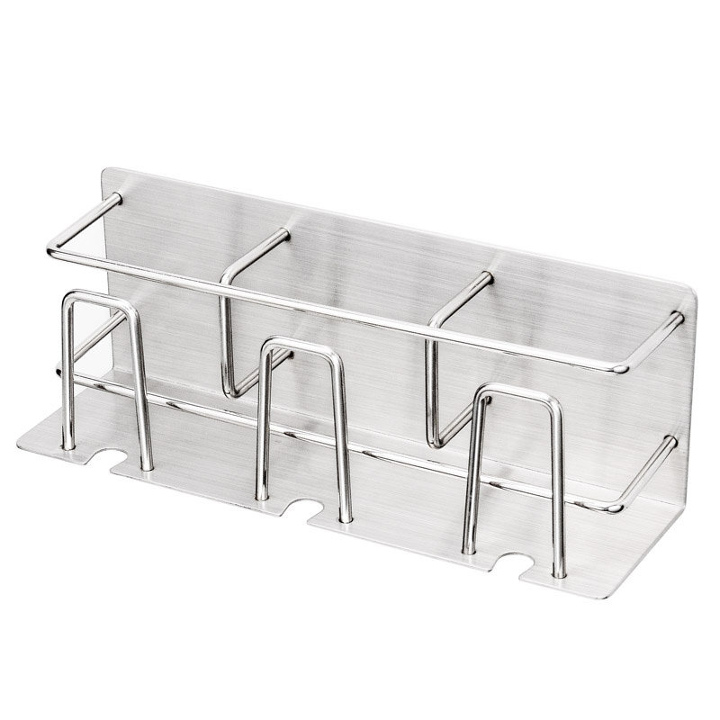 不锈钢吸壁式牙刷架 创意挂牙刷架牙杯架 牙具收纳架壁挂式免打孔,淘宝优惠券,粉丝福利购,淘宝优惠卷