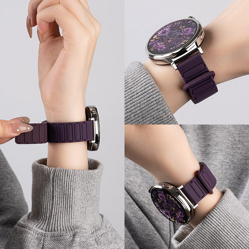 张婧仪同款适用华为gt6表带watch5手表带gt5女款fit4智能gt4腕带磁吸pro硅胶高级gt3运动gt2女专用荣耀秋冬男 - 图2