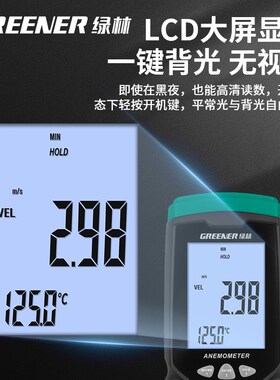绿林风速仪高精度风速测量仪测风仪风速计手持式风温风量测试仪