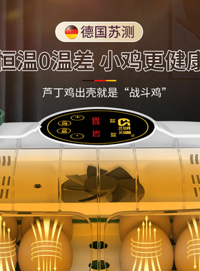 芦丁鸡孵化器孵蛋器全自动小型幼鸡孵化箱家用卢丁鸡蛋孵化机孵蛋