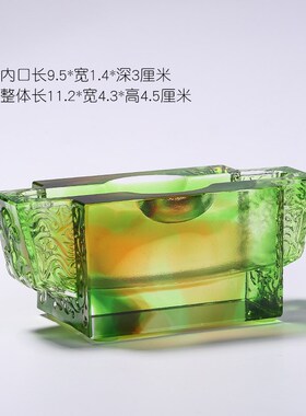琉璃纵横天下名片夹办公桌名片座摆件商务馈赠礼品工Z艺品可刻字