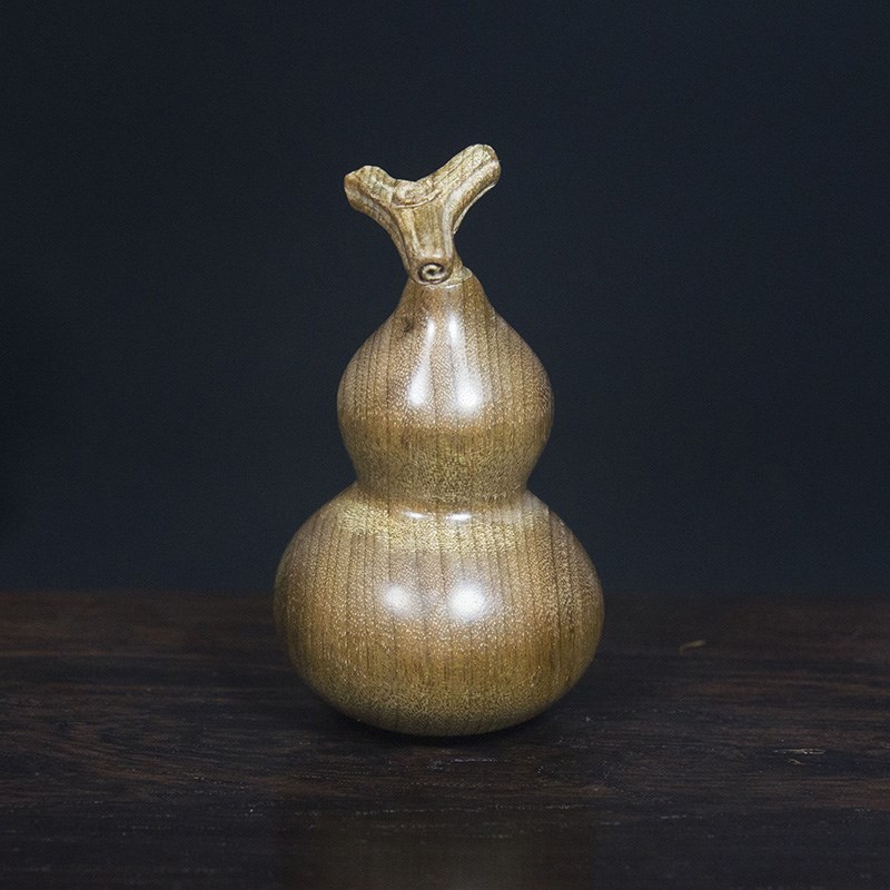 【石争】金丝楠木葫芦手把件枯木老料雕刻葫芦吊坠车挂男女把玩 - 图1