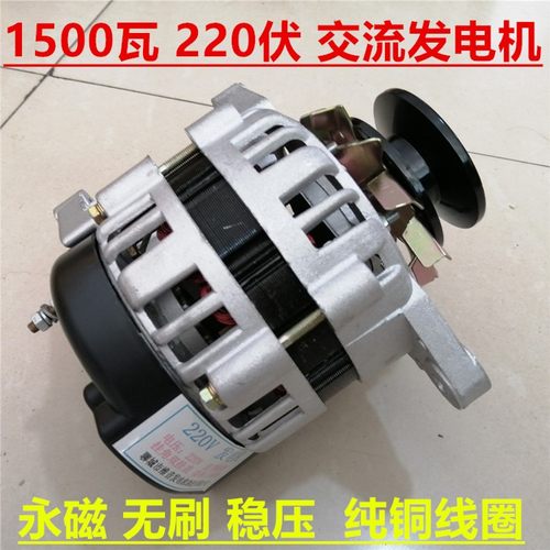 新品手摇发电机皮带轮式220v1500W永磁恒压照明小型纯铜线齿轮箱 - 图1
