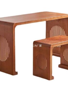 书法国学桌实棋木用仿古家中式古典围桌椅LHWOAYSS培训班桌学生课