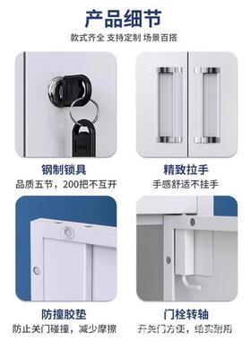 文柜办公室ENH料柜铁皮带档案柜财务凭证柜锁矮柜储资物收纳柜厂