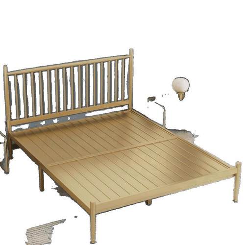 现代简约铁架床加固床1.床QQA8m叠米双人风铁艺折铁床1m单人床厂 - 图3