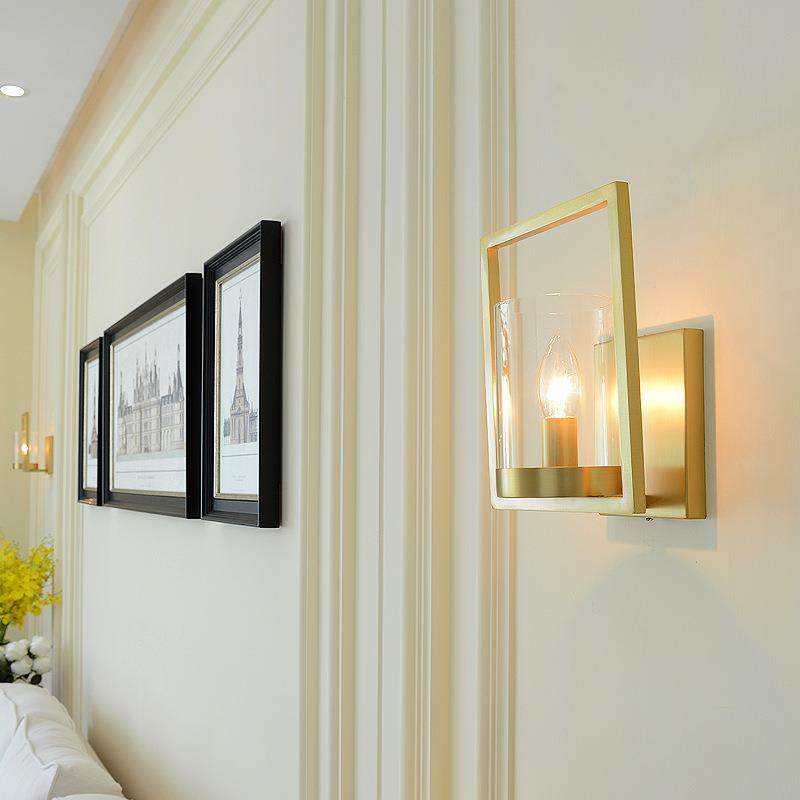 后现代全铜玻璃灯罩壁灯客厅电视墙卧室无缝接壁灯设计师样板房灯,淘宝优惠券,粉丝福利购,淘宝优惠卷