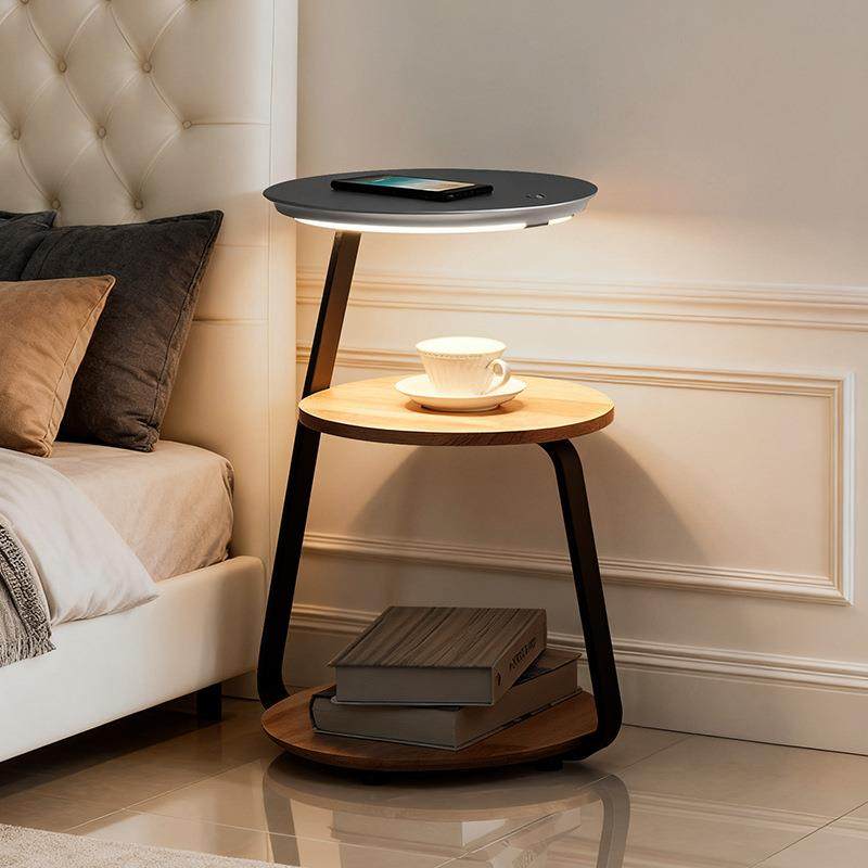 落地灯客厅沙发卧室无线充电创意置物架设计感床头柜一体茶几台灯,淘宝优惠券,粉丝福利购,淘宝优惠卷