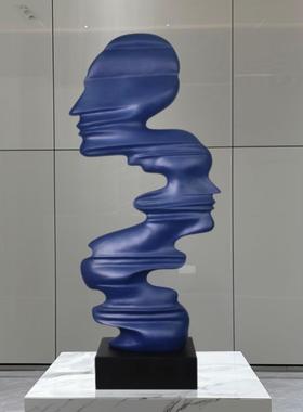 北欧创意雕塑酒店别墅展厅电视柜橱窗软装艺术抽象人物落地大摆件