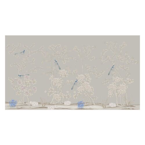 新中式花鸟壁纸客厅电视背景墙纸卧室床头墙壁布法式别墅餐厅墙布 - 图3