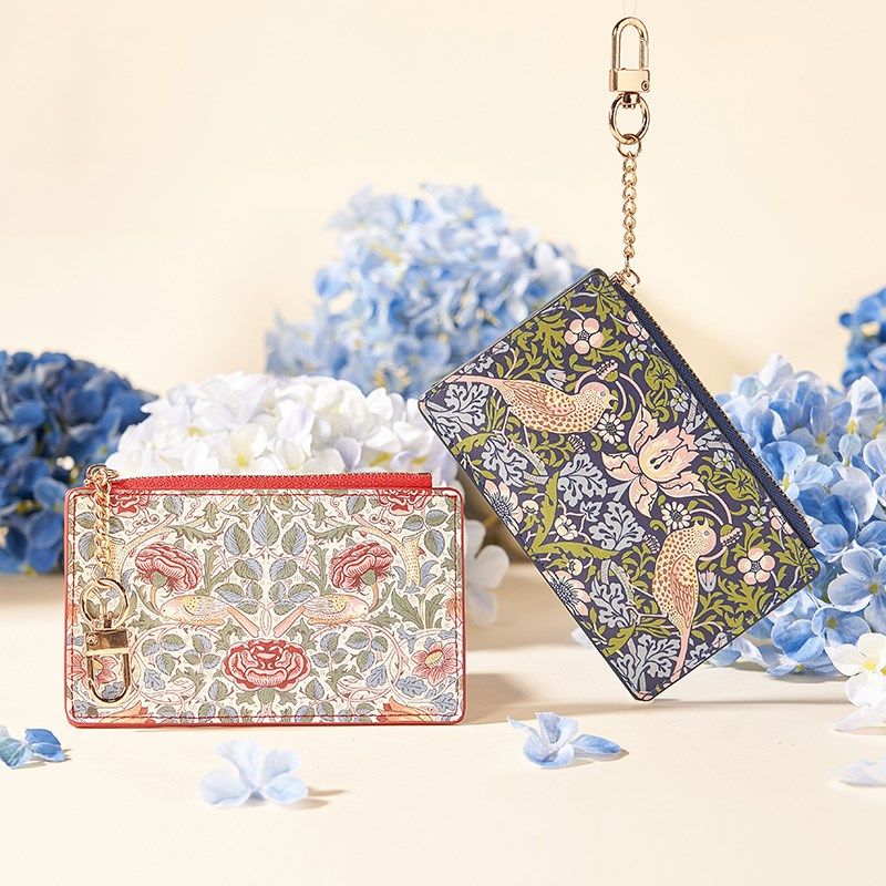 VA博物馆莫里斯玫瑰草莓小偷卡包挂饰零钱包多功能钱包,淘宝优惠券,粉丝福利购,淘宝优惠卷