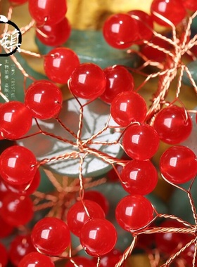 玉髓摇钱树水晶招财树结婚典礼生日乔迁新居客厅装修装饰品摆件