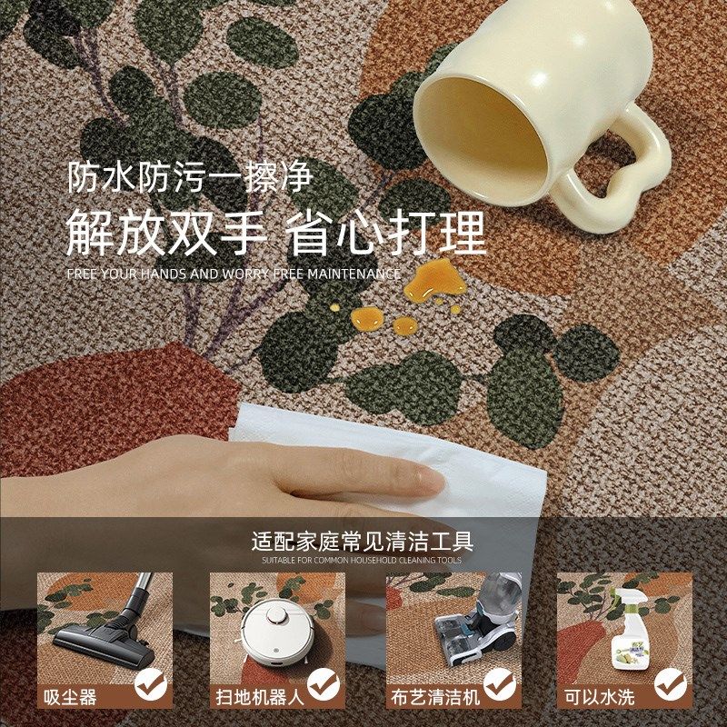 Kitchen floor mats are non-slip and oil-proof, wipeable and wash-free carpets, waterproof kitchen 2025 new stain-resistant household floor mats