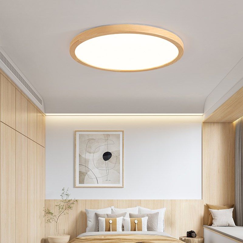 超薄吸顶灯全光谱护眼儿童房灯具阅读学习书房灯简约原木主卧室灯,淘宝优惠券,粉丝福利购,淘宝优惠卷