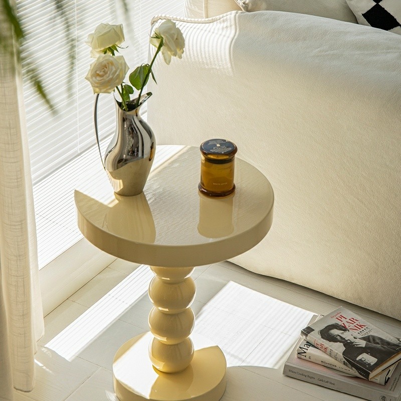 复古实木圆形茶h几角几原木艺术小户型客厅沙发边几中古风床头圆,淘宝优惠券,粉丝福利购,淘宝优惠卷