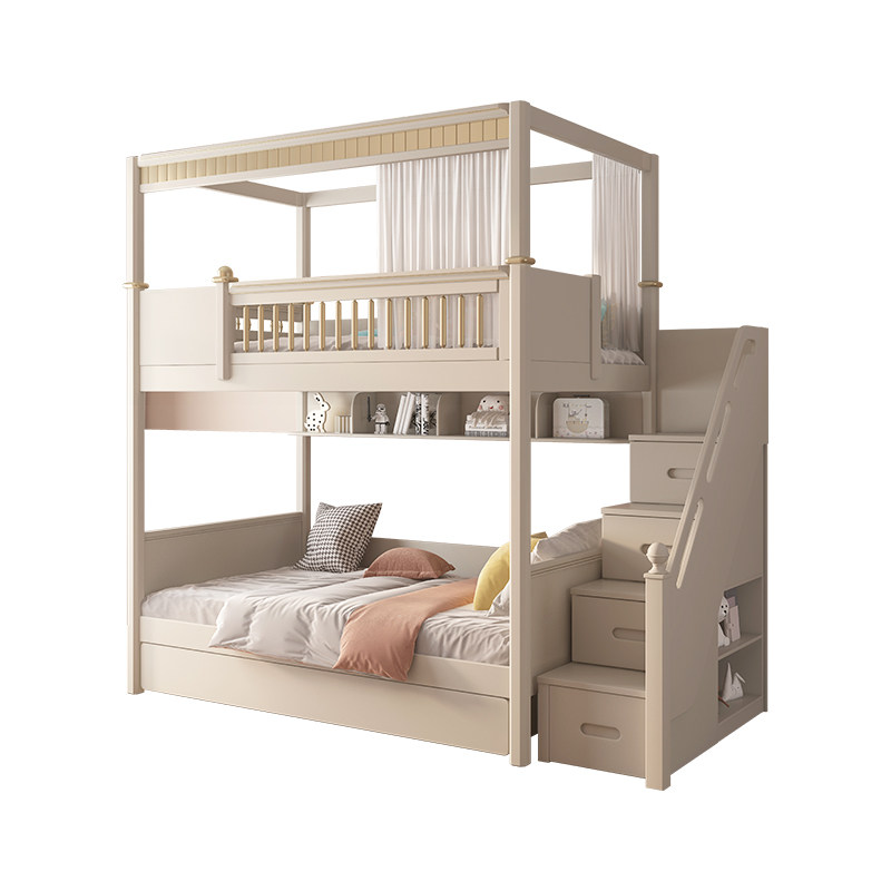 儿童上下床加高护栏上下铺双层床男孩小户型高低床女孩实木子母床,淘宝优惠券,粉丝福利购,淘宝优惠卷