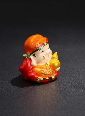 福禄寿合金珐琅彩模具摆件家居桌面可爱客厅办公室车载装饰