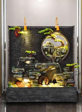 水幕墙流水加湿器屏风隔断玄关酒店庭院假山喷泉鱼池公司乔迁摆件