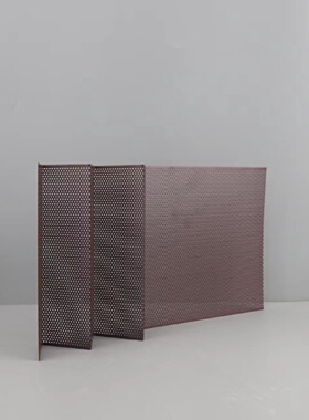 北欧金属红色多孔屏风样板房售楼部卧室客厅书房桌面玄关饰品摆件