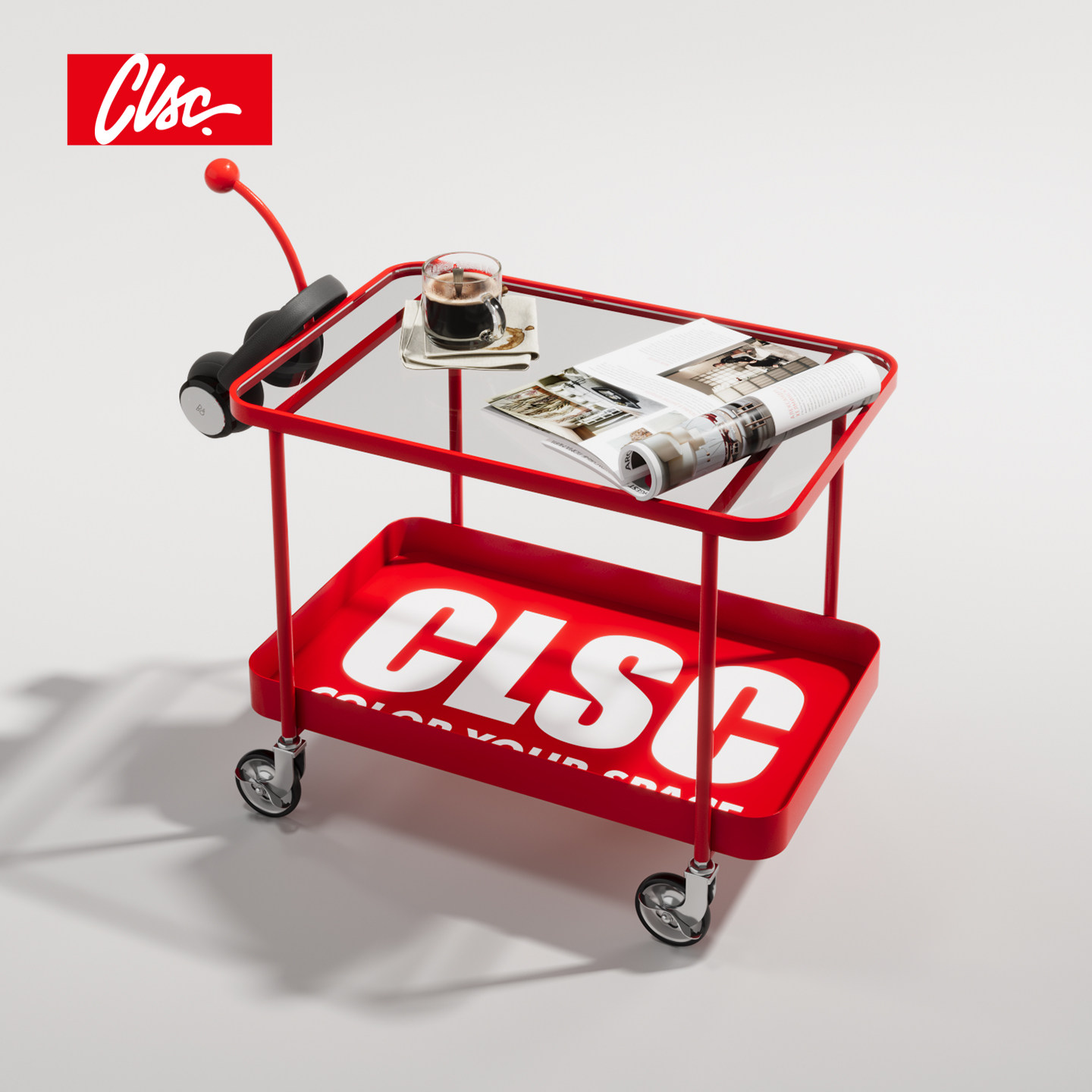 CLSC可移动推车中古风客厅家用推车沙发边柜零食置物架阳台收纳柜,淘宝优惠券,粉丝福利购,淘宝优惠卷