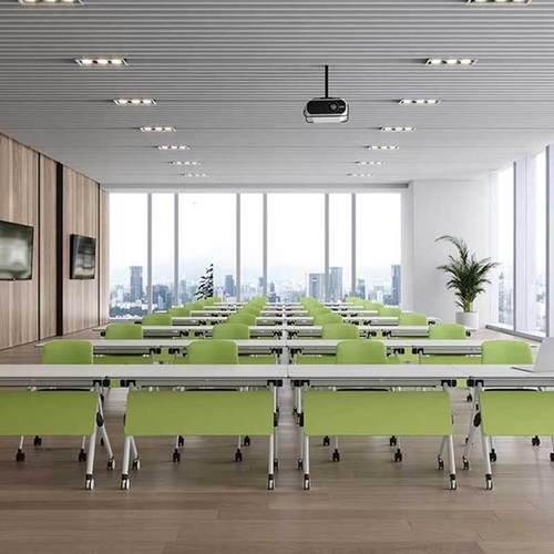 折叠办公桌移动培训桌椅组合办公桌长条桌拼接课桌洽谈培训办公桌 - 图0