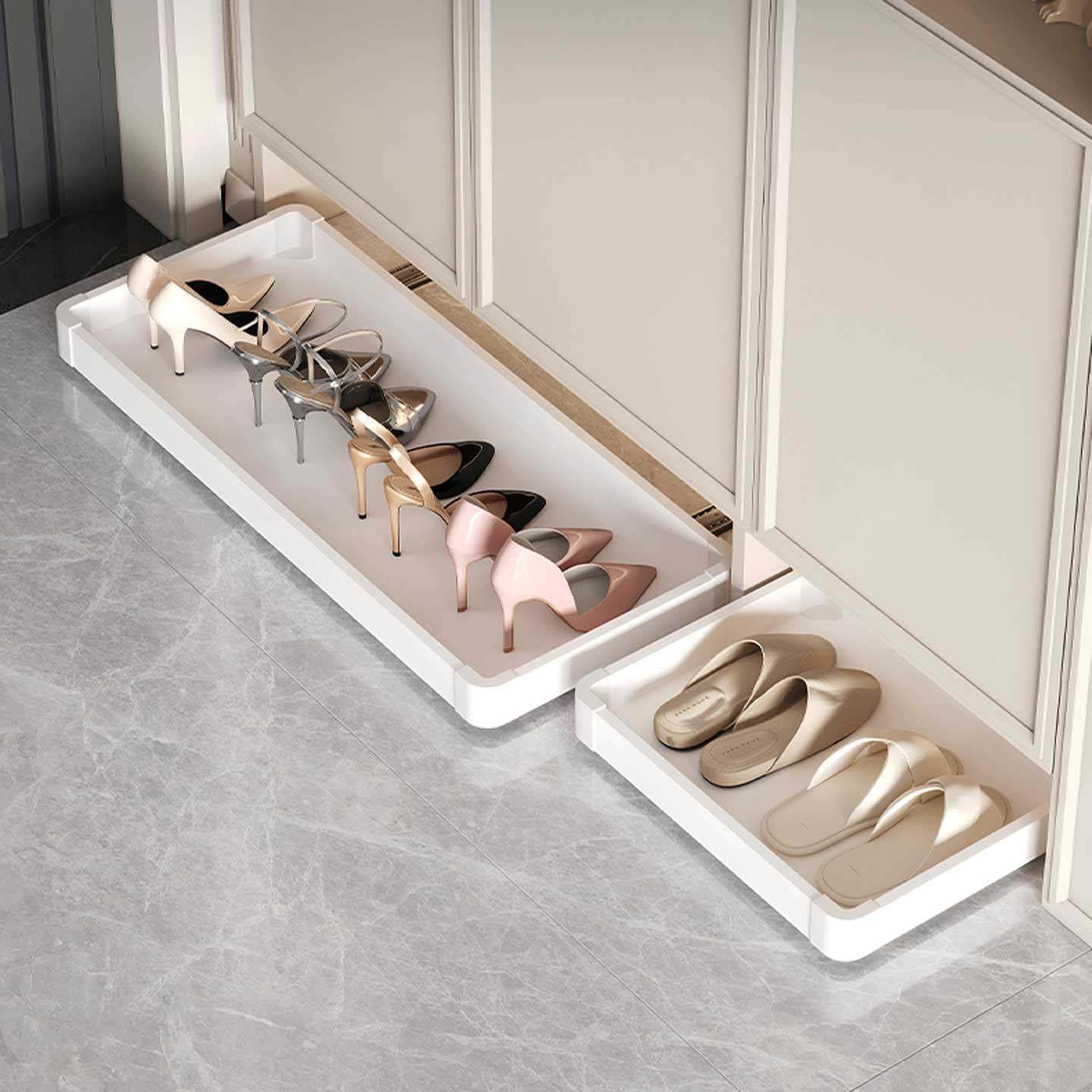 踢脚抽屉鞋柜底部下方反弹抽屉滑轨托盘收纳改造抽拉板玄关柜鞋架,淘宝优惠券,粉丝福利购,淘宝优惠卷