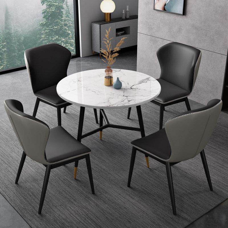 岩板洽谈桌椅组合店铺接待商业谈判会客轻奢售楼处圆桌餐桌椅子,淘宝优惠券,粉丝福利购,淘宝优惠卷