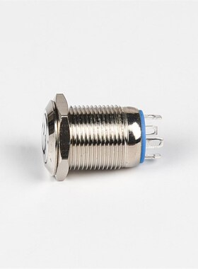 12mm金属按钮带灯12V24V圆形按键防水自复位电脑启动电源改装开关