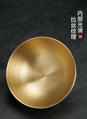 纯黄铜供碗家用加厚供奉七供八供铜金碗供水财神祖先净水铜碗上供