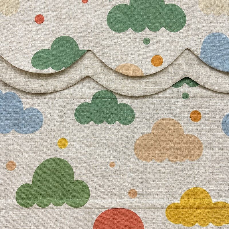 彩色云朵布百叶/罗马帘/升降帘  卡通儿童房可爱定制亚麻环保窗帘,淘宝优惠券,粉丝福利购,淘宝优惠卷