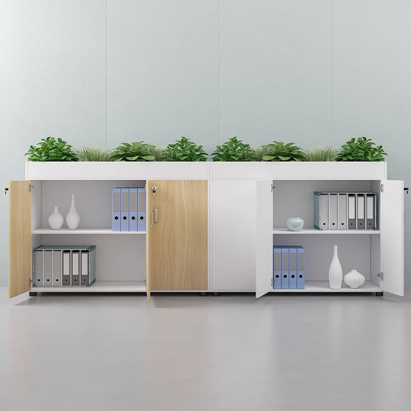 办公室文件柜收纳柜档案资料柜隔断花槽柜木质柜子带锁矮柜储物柜,淘宝优惠券,粉丝福利购,淘宝优惠卷