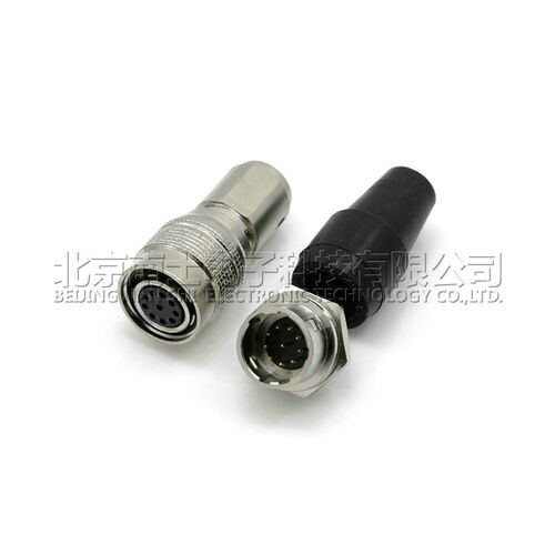 航空插头插座纯铜YC12-7-8-9-10-11-12芯快速插拔12MM推拉连接器 - 图3