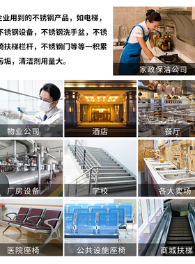 白云洁霸不锈钢光亮清洁剂电梯门剂除清洗垢保养护理油抛光上光液