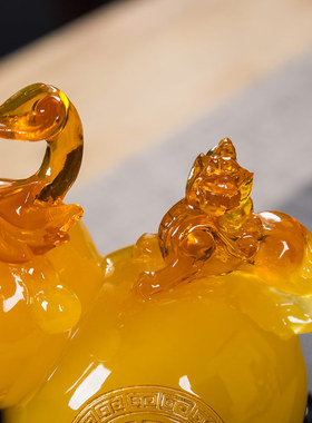 树脂仿蜜蜡福禄如意葫芦家居装饰客厅酒柜办公桌创意工艺摆设