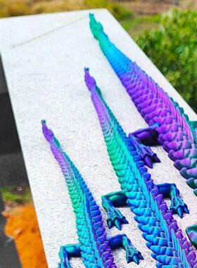 龙造景神龙金龙饰品网红3d打印儿童玩具仿真创意手工礼物定制