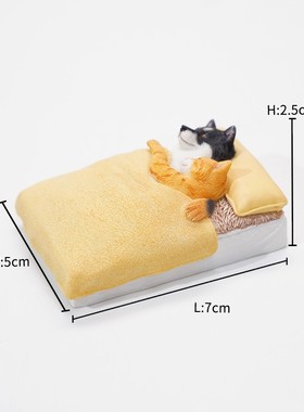 JXK small单身狗8.0柴犬小猫咪治愈周边模型手办摆件公仔冰箱贴