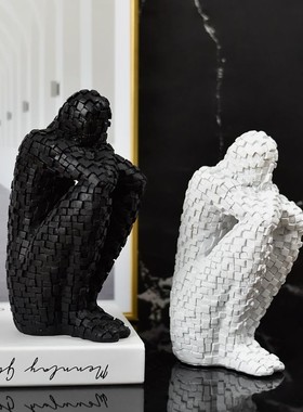 简约现代创意人物摆件玄关家居客厅酒柜装饰高级感办公室桌面摆设