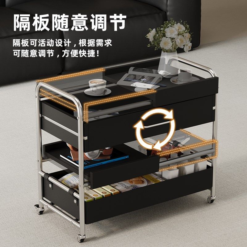 威展实木边几现代风家用沙发边几客厅推车小茶几,淘宝优惠券,粉丝福利购,淘宝优惠卷