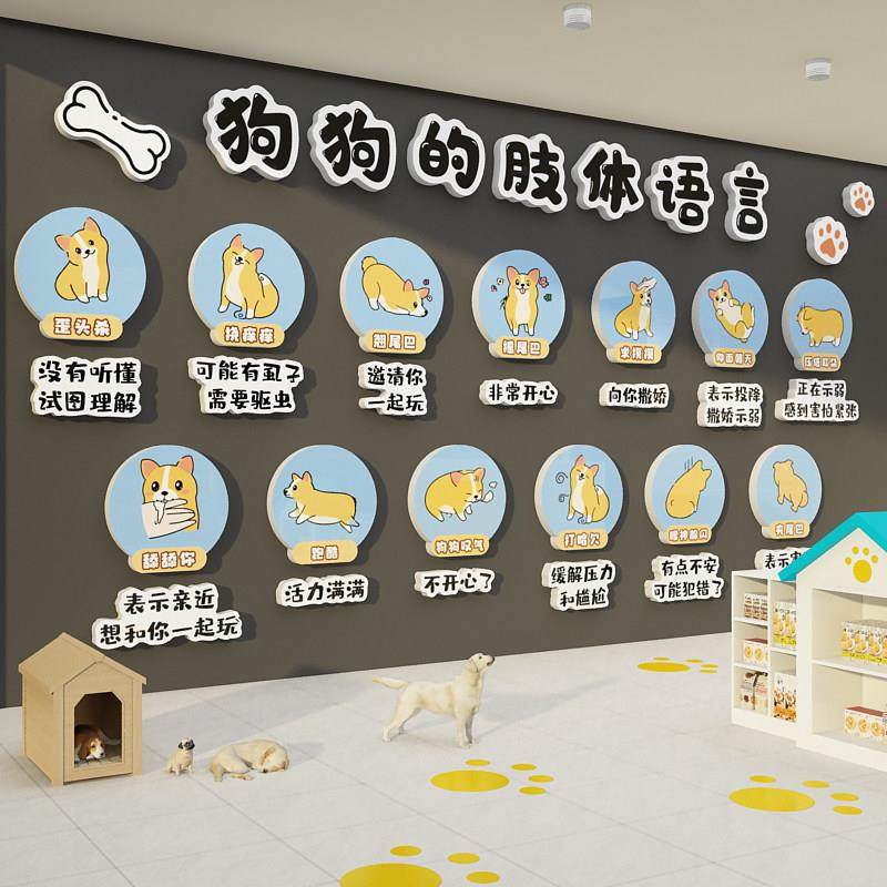 宠物店墙面装饰品撸猫咖馆氛围布置形象背景贴画美容海报网红打卡,淘宝优惠券,粉丝福利购,淘宝优惠卷