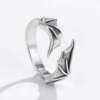 Retro trendy cool ring for women with simple temperament 925 silver ins style bat wing ring fashion niche hand jewelry