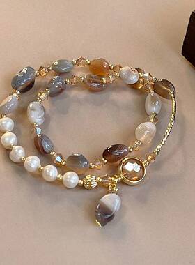 Pearl Crystal Jade Chain bracelet  Wrist adornment 手链