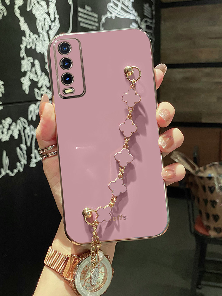 适用vivoy30手机壳vivo Y30g标准版活力保护5G硅胶套V2034A带手链条viviy全包防摔软壳viovy女网红可爱侧边指