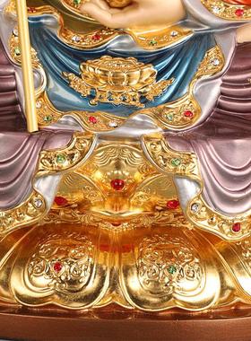 台湾珐瑯贴金地藏王佛像供奉家用纯铜地藏王菩萨佛像地藏佛像摆件