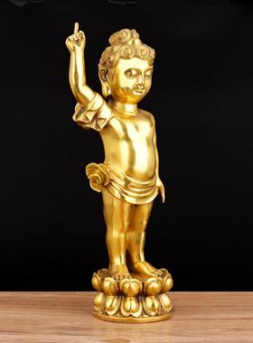 黄铜王子佛像浴佛像王子雕像释迦牟尼佛像饰品释迦牟尼青铜雕像饰