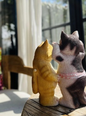 创意猫咪摆件艺术办公室家居桌面装饰送女孩同事生日礼物可爱时尚