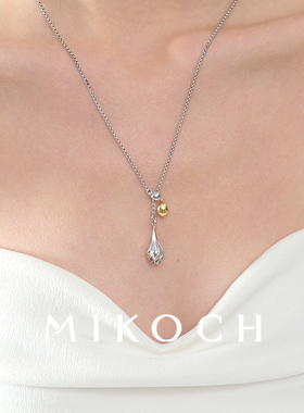 MIKOCH波纹水滴项链锁骨链毛衣链