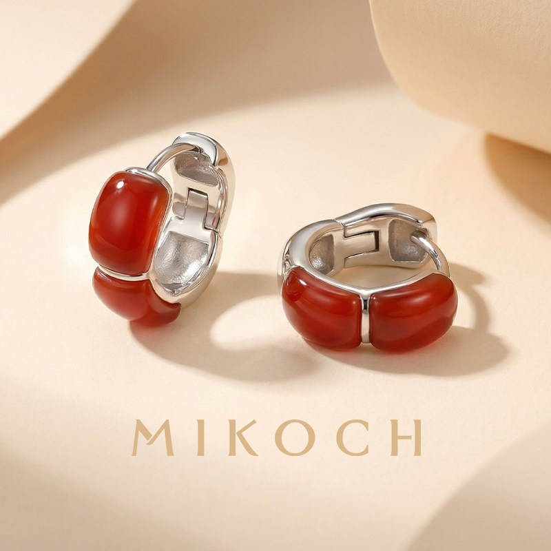 MIKOCH红运耳环本命年红色耳饰925银针女小众设计高级感轻奢耳钉,淘宝优惠券,粉丝福利购,淘宝优惠卷