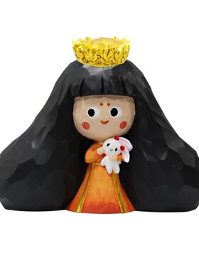 生发长发防脱发娘娘月老牵红线日系治愈客厅办公小装饰品